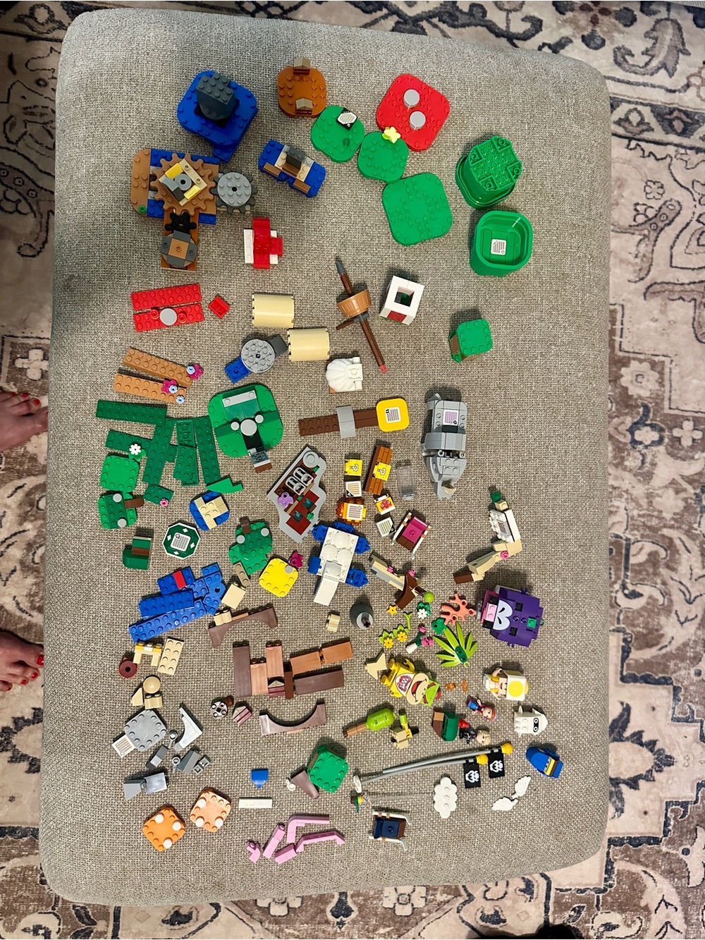 LEGO Super Mario Bulk Lot Bowser Jr Nabbit Reznor Pink Yoshi Builder Toad Mixed